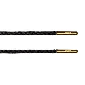 Black Rope Lace - Gold Metal Aglet