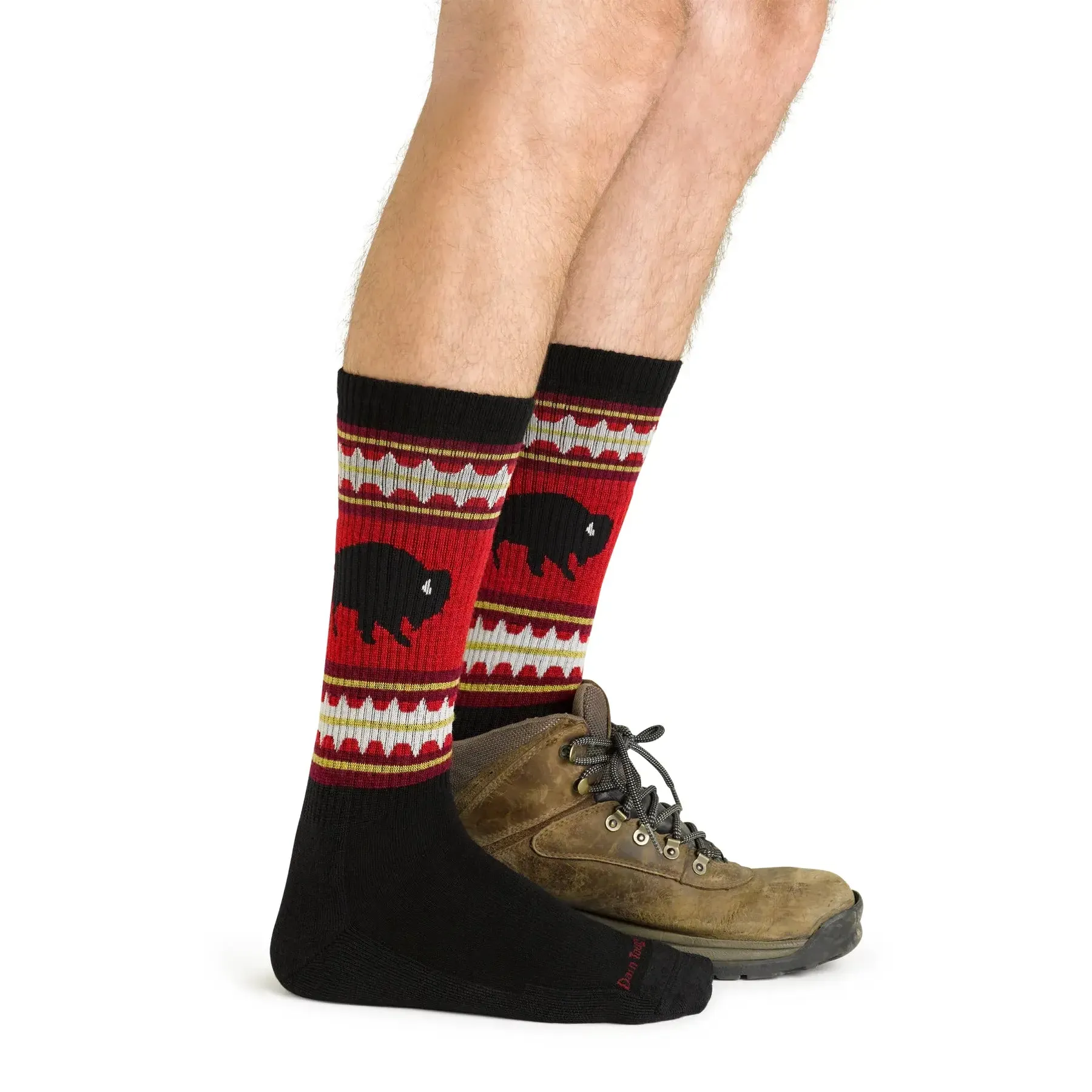 Darn Tough 1980 Men's VanGrizzle Boot Midweight Hiking Sock - Black