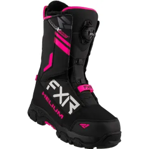 FXR Helium Boa Snowmobile Boots Black/Fuchsia