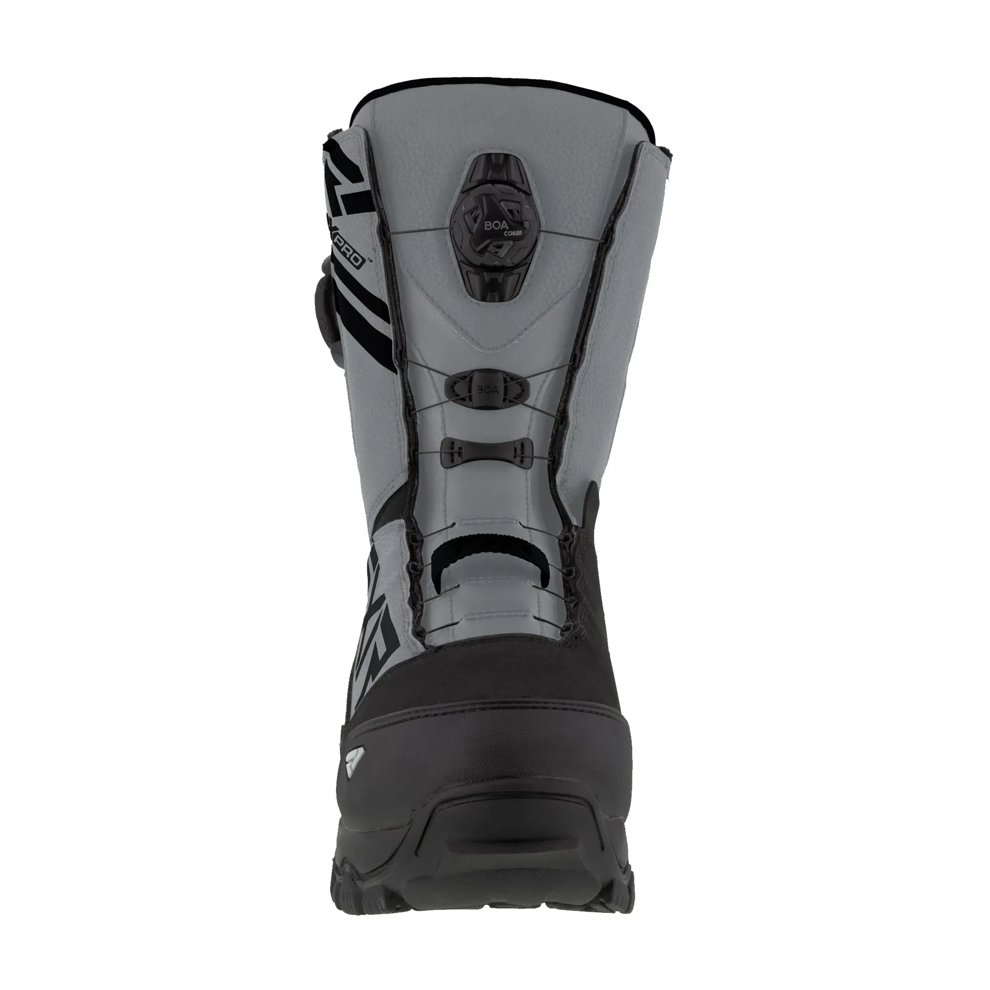 FXR Helium Dual Boa Snowmobile Boots Black/Steel Gray