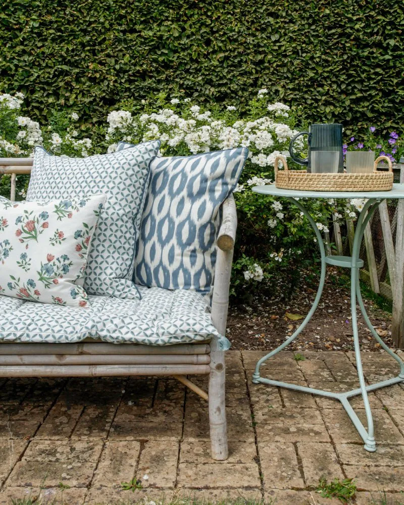 Ikat Outdoor Cushion - Blue