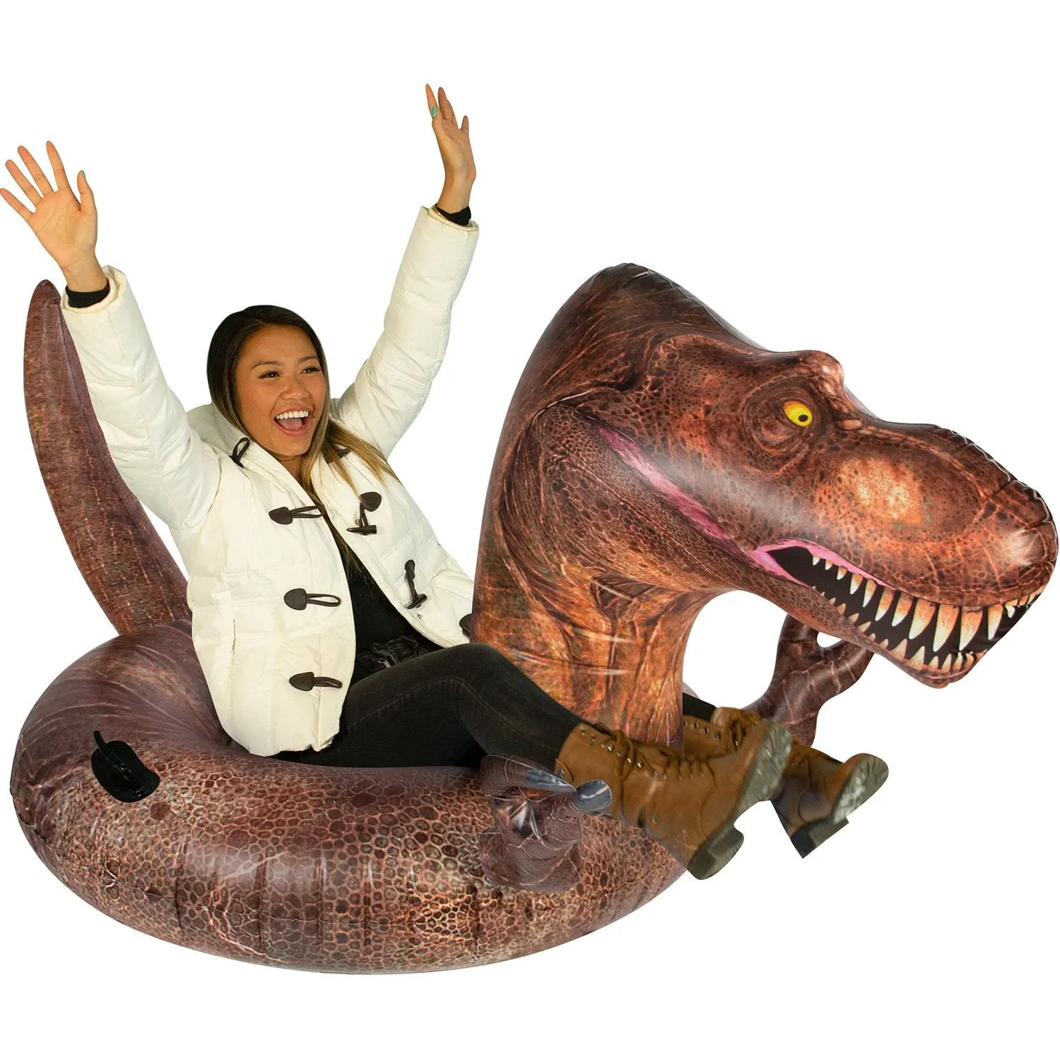 Inflatable T-Rex Snow Tube - 42"