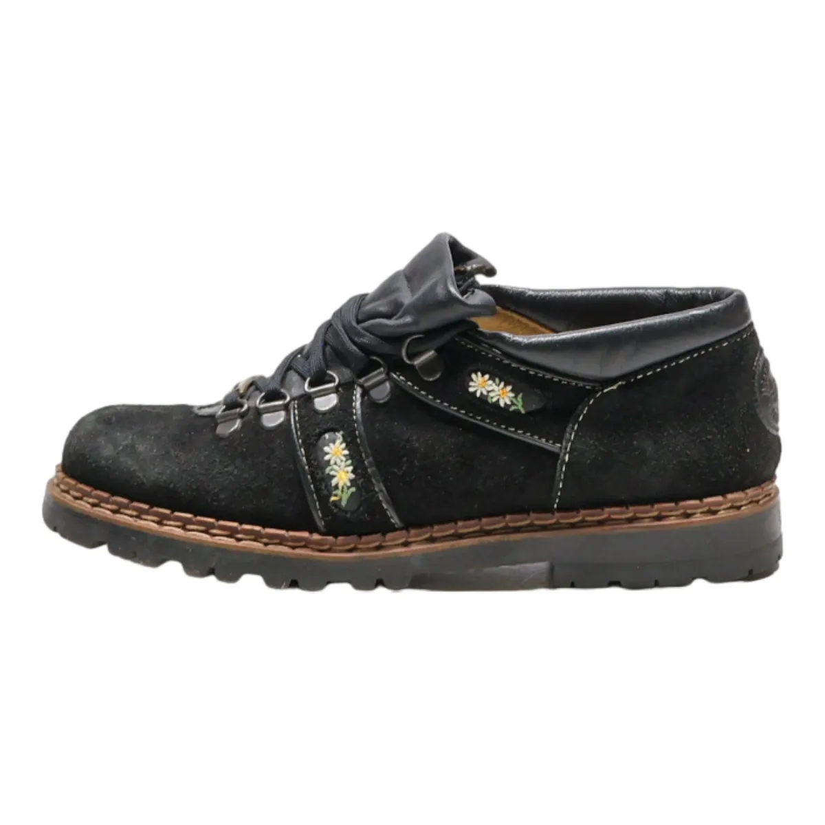 MICHEL JORDI Hiking Boots Black Suede Womens UK 5