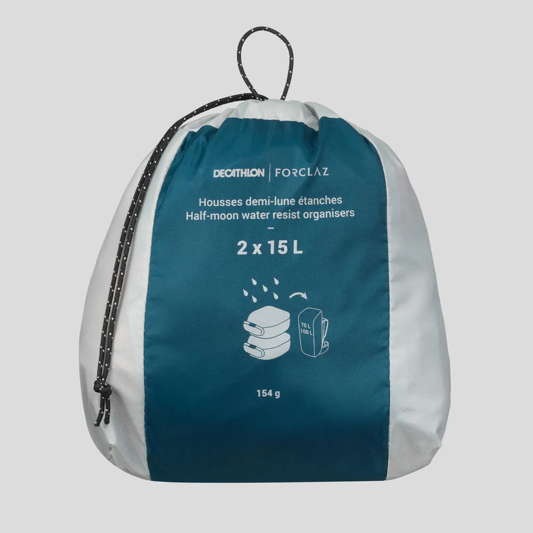 Organizadores de maleta impermeables 2x15L Forclaz