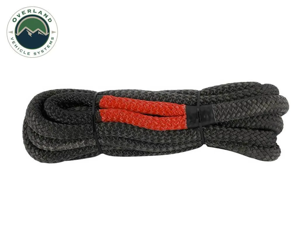 Overland Vehicle Systems Brute Kinetic Recovery Strap 1" x 30" With Storage Bag Gray/Black | Universal