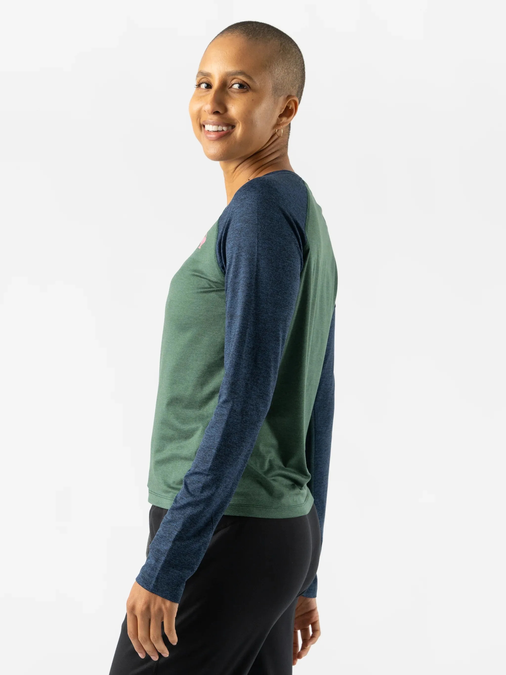 rabbit | EZ Tee Long Sleeve Cropped | Women's | Eclipse Forest