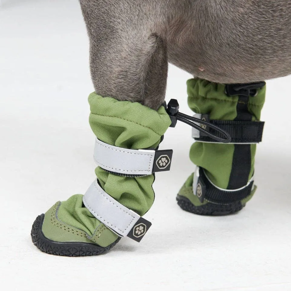 Spark Paws Flex Shell Water-resistant Green Dog Boots