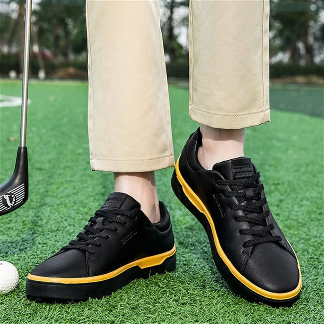Spikeless Golf Shoes for Ladies Water-Resistant Trainers Non-Slip Lightweight Breathable Golfing Footwear