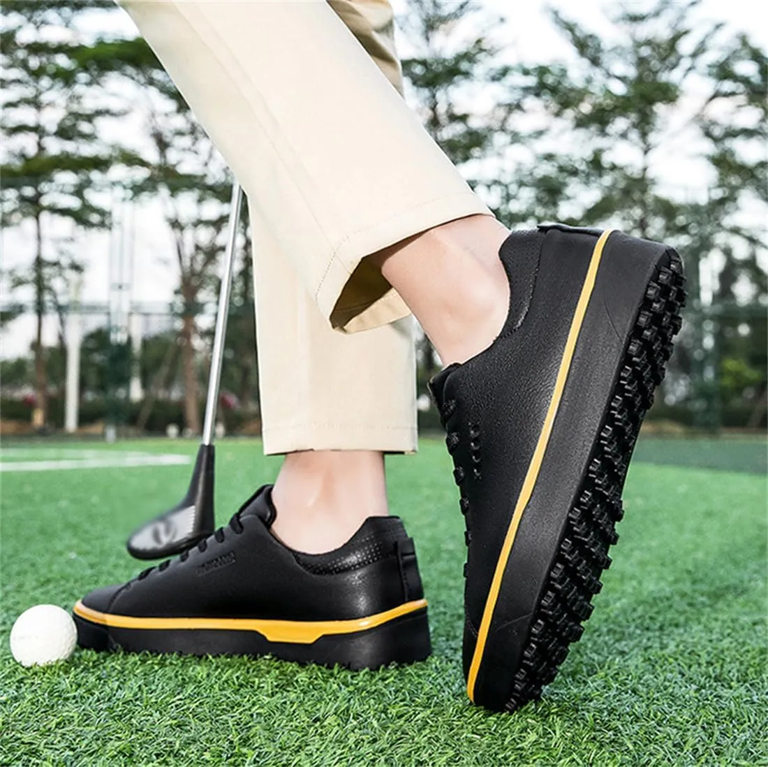 Spikeless Golf Shoes for Ladies Water-Resistant Trainers Non-Slip Lightweight Breathable Golfing Footwear