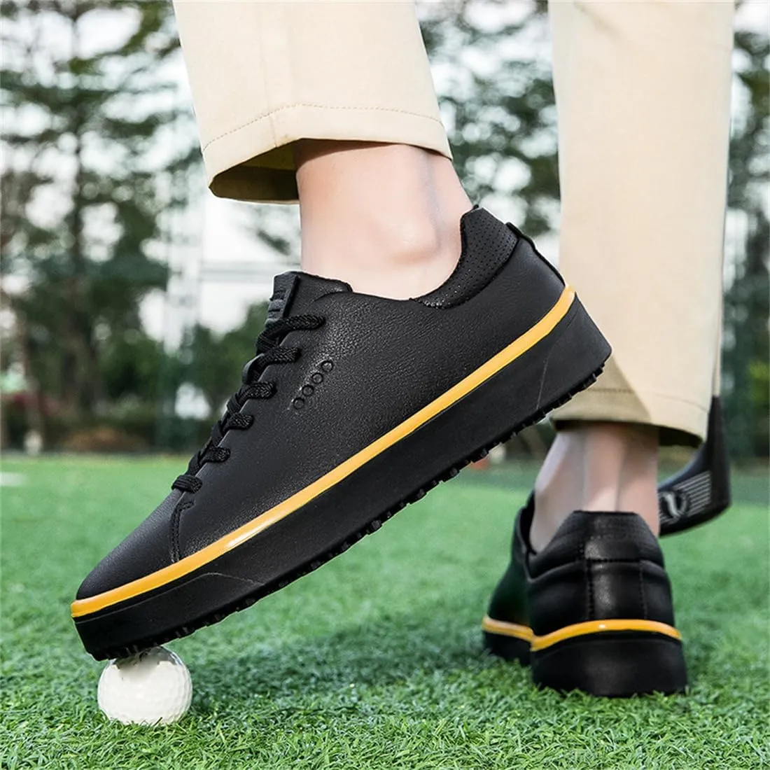 Spikeless Golf Shoes for Ladies Water-Resistant Trainers Non-Slip Lightweight Breathable Golfing Footwear