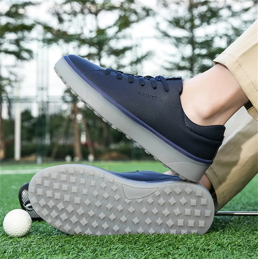 Spikeless Golf Shoes for Ladies Water-Resistant Trainers Non-Slip Lightweight Breathable Golfing Footwear