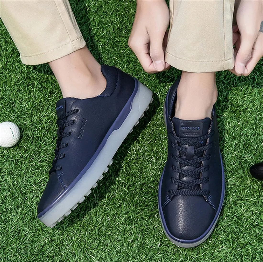Spikeless Golf Shoes for Ladies Water-Resistant Trainers Non-Slip Lightweight Breathable Golfing Footwear