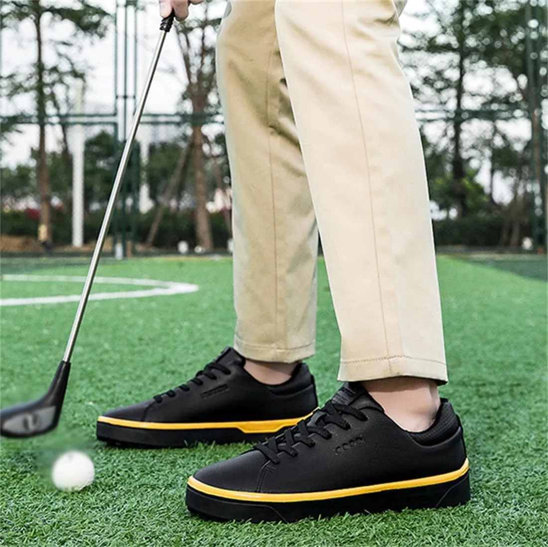 Spikeless Golf Shoes for Ladies Water-Resistant Trainers Non-Slip Lightweight Breathable Golfing Footwear