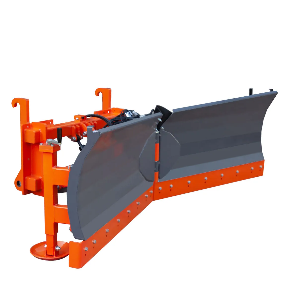 TMG Industrial 8-½’ U/V Angle Blade Snowplow, Metal Edges, 6 Positions, Accumulator & Solenoid Valve, Quick-Change Lugging, 40-90 HP Tractors, TMG-SP08X