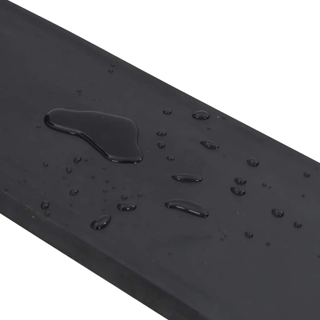 vidaXL Rubber Edge for Snow Plow Black 120x15x2 cm