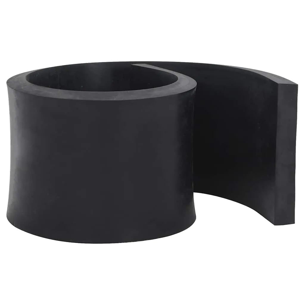 vidaXL Rubber Edge for Snow Plow Black 120x15x2 cm