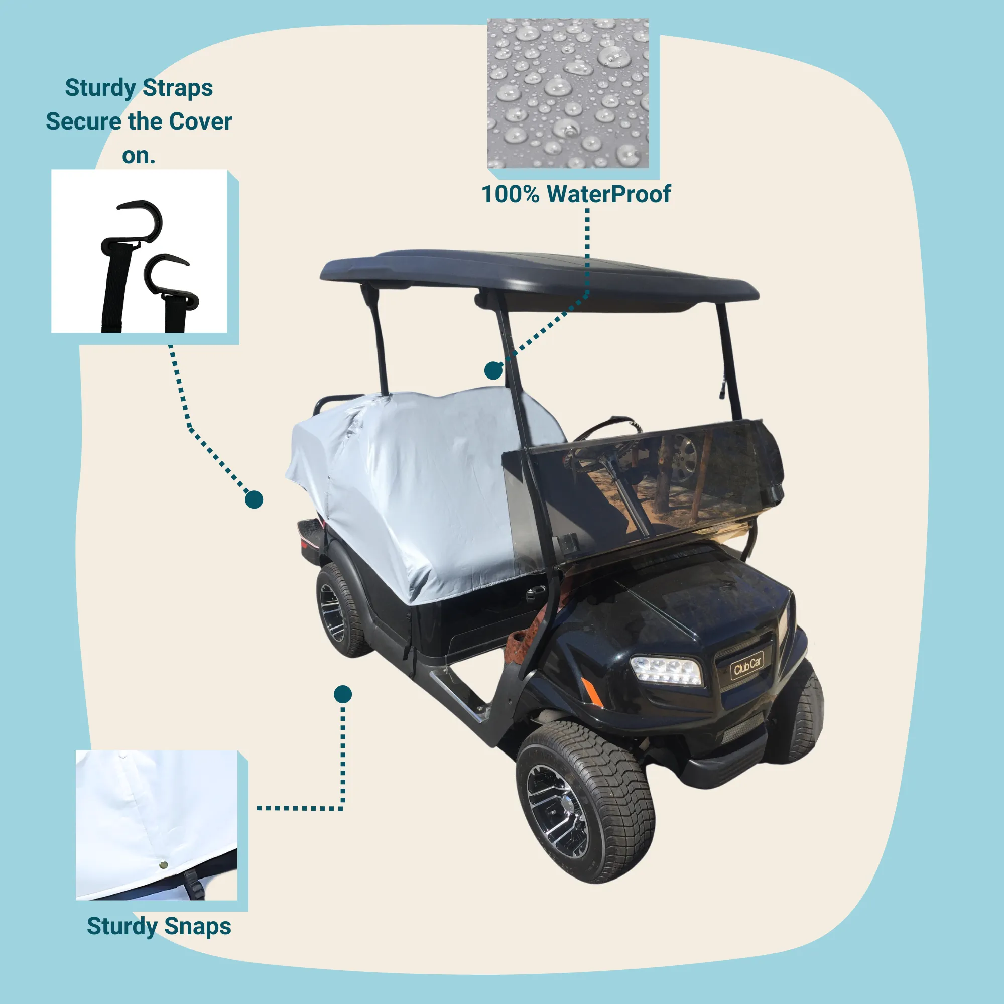 Vinyl Golf Cart Seat Cover