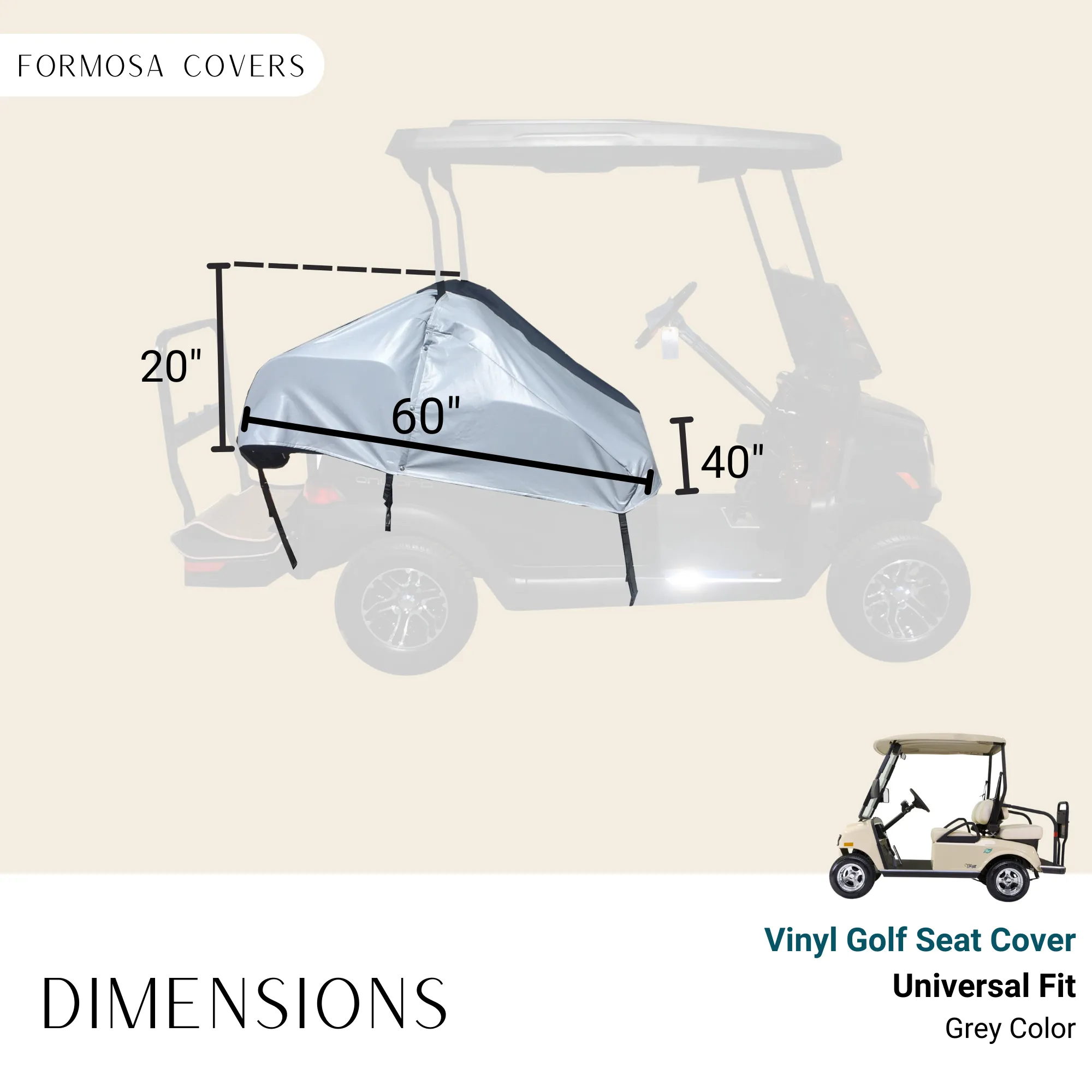 Vinyl Golf Cart Seat Cover